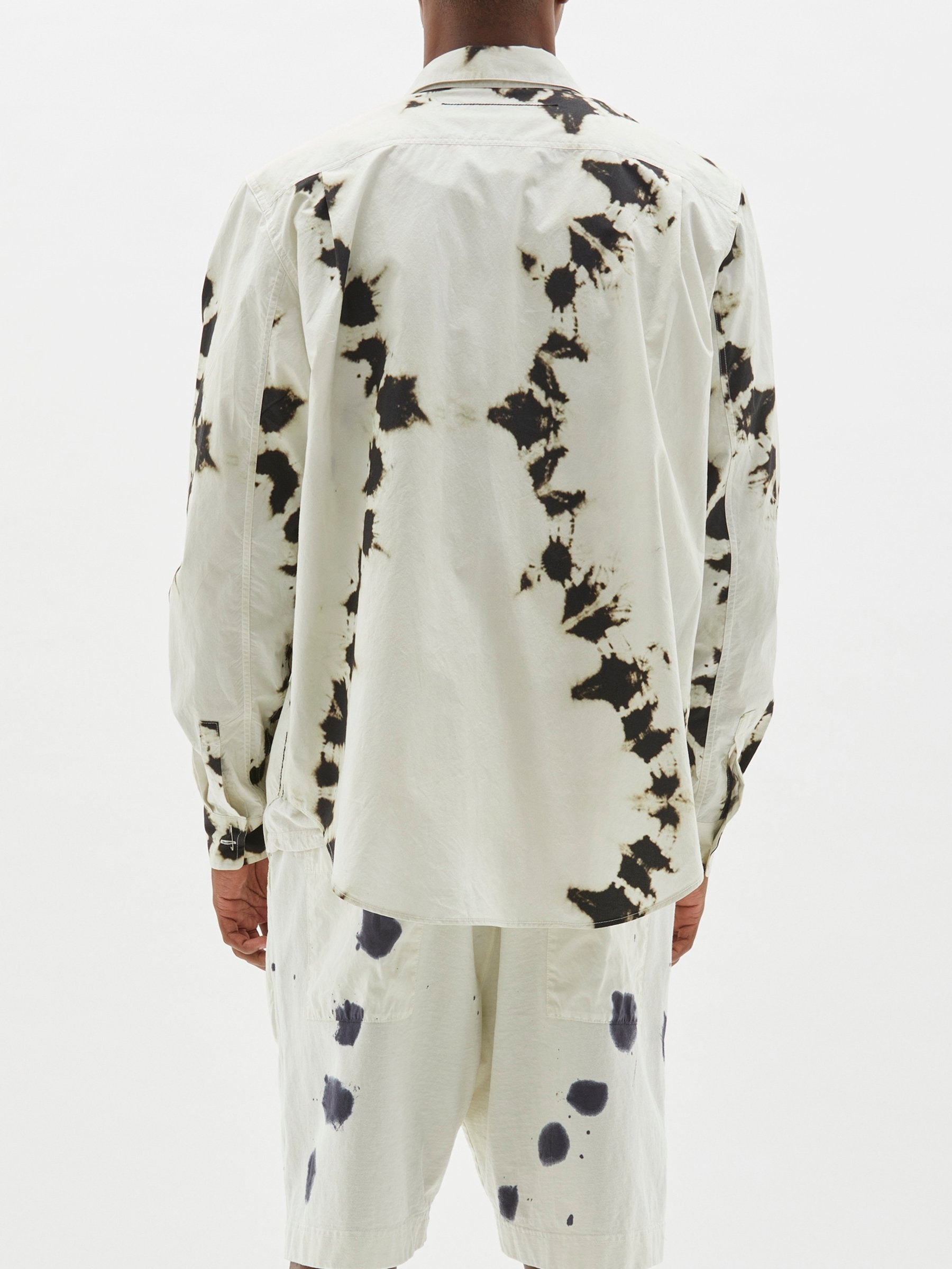 splatter print cotton shirt