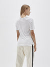 bassike wide heritage slim short sleeve t.shirt in white