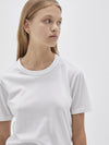 bassike wide heritage slim short sleeve t.shirt in white