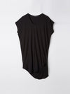 bassike boxy t.shirt dress with tail ll in black