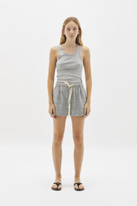 reverse fleece beach short