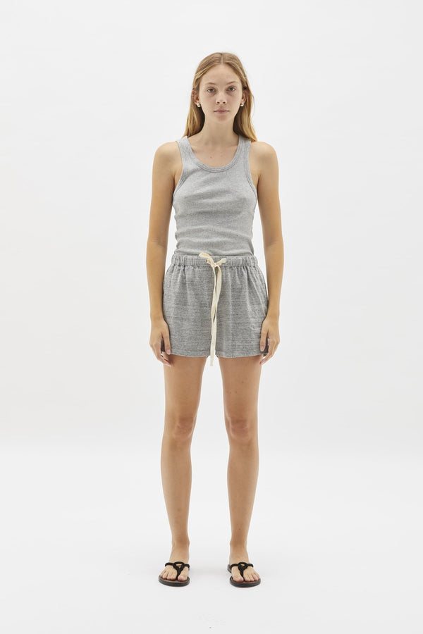 reverse fleece beach short