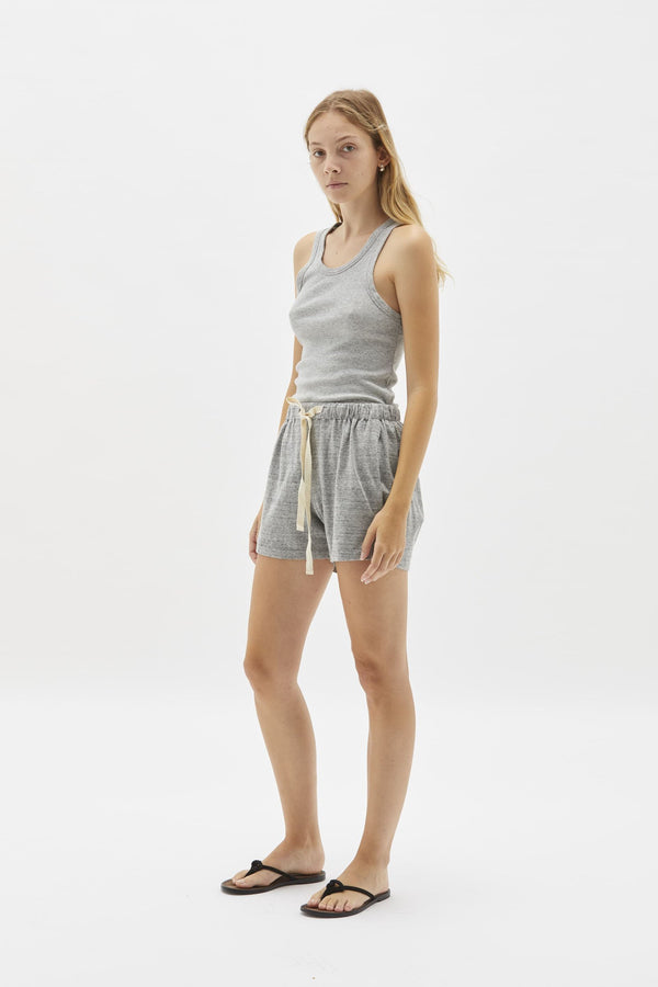 reverse fleece beach short