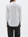 bassike cotton gather detail shirt in white