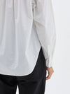 bassike cotton gather detail shirt in white