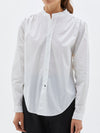 bassike cotton gather detail shirt in white