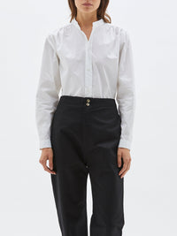 cotton gather detail shirt