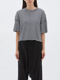 stripe rib waffle s/s t.shirt