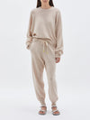 bassike cashmere trackpant in stone