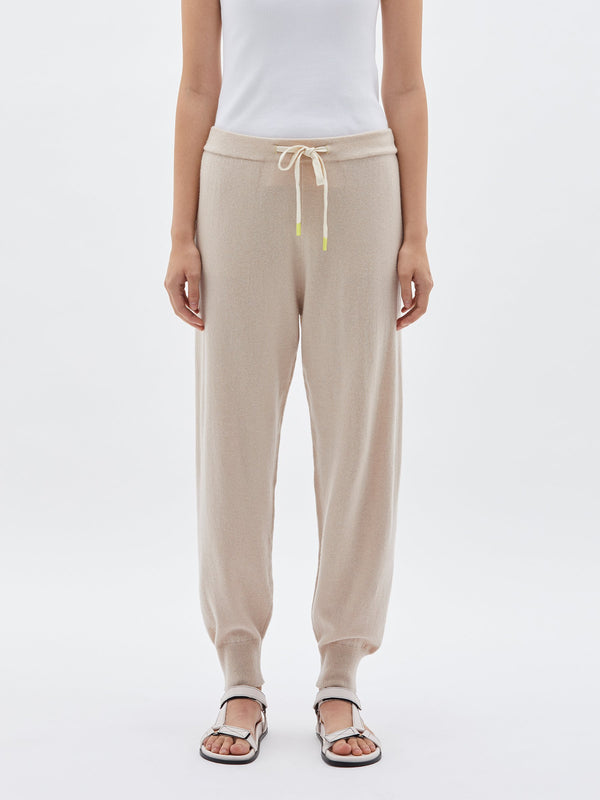 bassike cashmere trackpant in stone