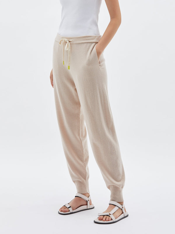 bassike cashmere trackpant in stone