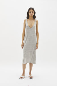 raw minimal v neck tank dress