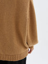 bassike chunky crew neck knit in tan