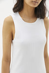 rib longerline tank dress