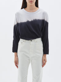 dip dye asymmetric l/s t.shirt