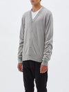 bassike cotton cashmere cardigan in grey-marl