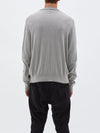 bassike cotton cashmere cardigan in grey-marl