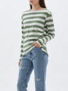 bassike stripe original sailor t.shirt in elm-undyed