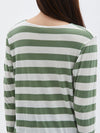 bassike stripe original sailor t.shirt in elm-undyed