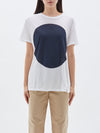 bassike classic vintage dot t.shirt in white-w-navy-blue-dot