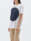 bassike classic vintage dot t.shirt in white-w-navy-blue-dot