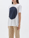 bassike classic vintage dot t.shirt in white-w-navy-blue-dot