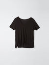 bassike minimal v neck t.shirt in black