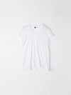 bassike fitted cap sleeve t.shirt in white