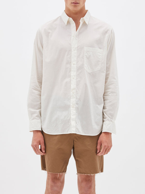 bassike beach shirt in cool-ivory