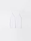 bassike v neck jersey camisole in white