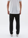 bassike twill classic beach pant in black