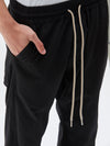 bassike twill classic beach pant in black