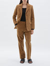 bassike cord man style jacket in dark-tan