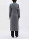 bassike wool felt classic coat in dark grey