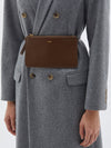 bassike wool felt classic coat in dark grey