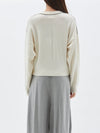 bassike batwing cashmere crew knit in white