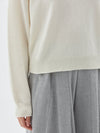 bassike batwing cashmere crew knit in white