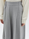 bassike felt culotte in grey-marl