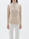 bassike roll neck layering knit in pale-pink