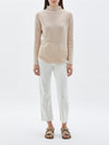 bassike roll neck layering knit in pale-pink