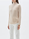 bassike roll neck layering knit in pale-pink