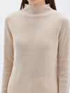 bassike roll neck layering knit in pale-pink