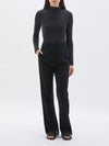 bassike roll neck layering knit in charcoal