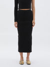 bassike rib tubular skirt in black