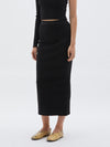 bassike rib tubular skirt in black