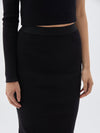 bassike rib tubular skirt in black