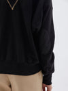 bassike classic crew sweat in black