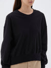 bassike classic crew sweat in black