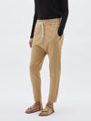 bassike stretch twill tapered pant in stone