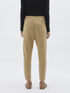 bassike stretch twill tapered pant in stone